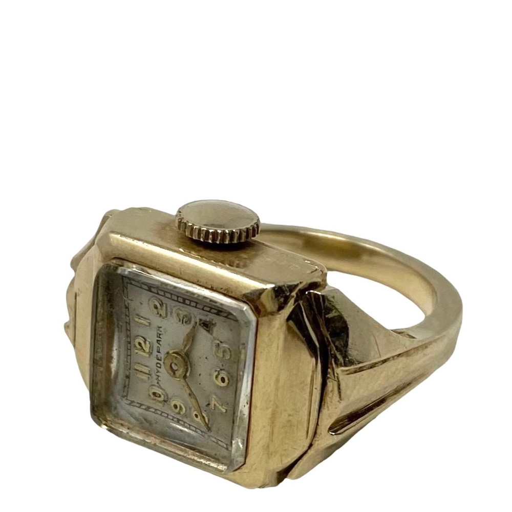 Antique Solid 14KT Gold Watch Ring